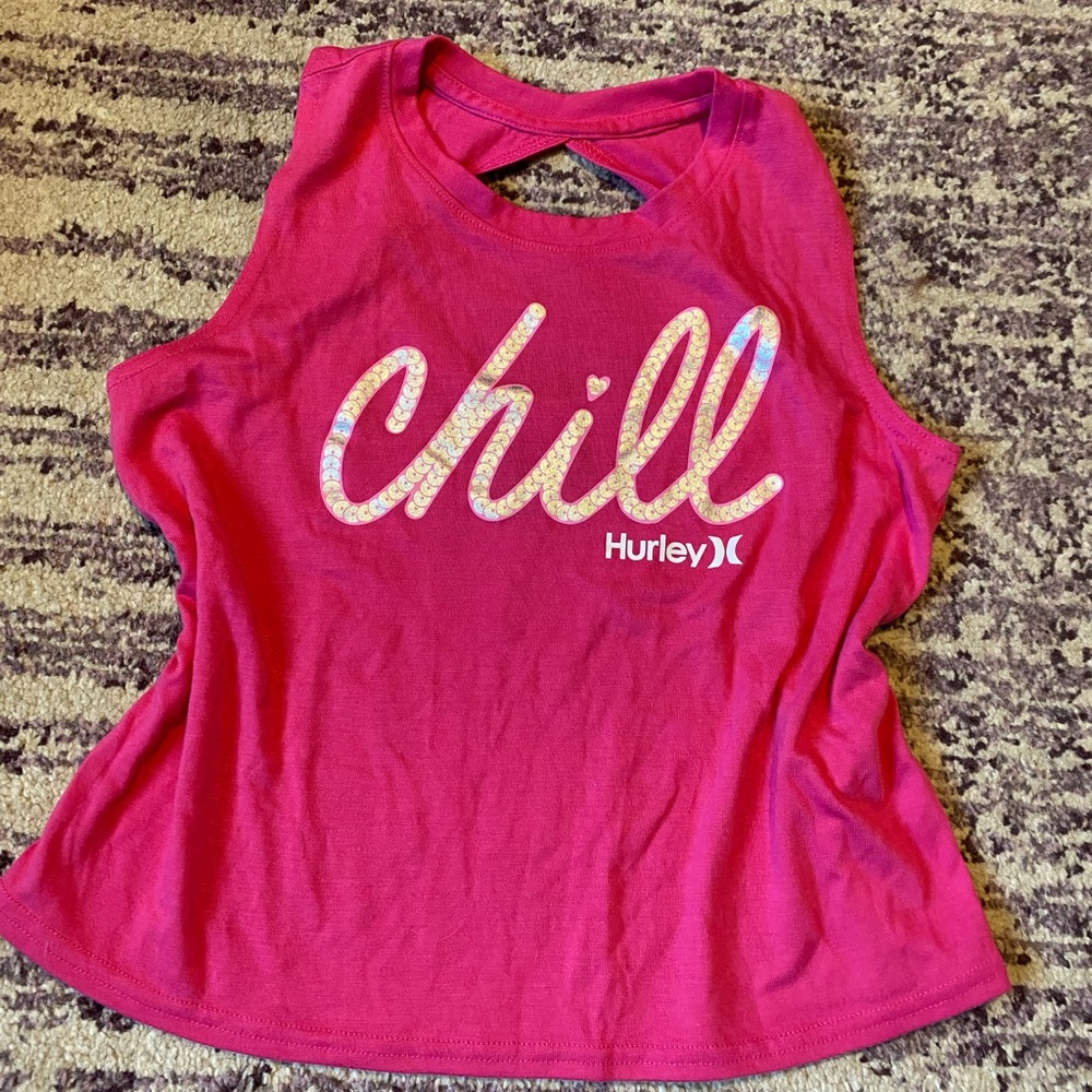 Girls Hurley hot pink “Chill” tank top